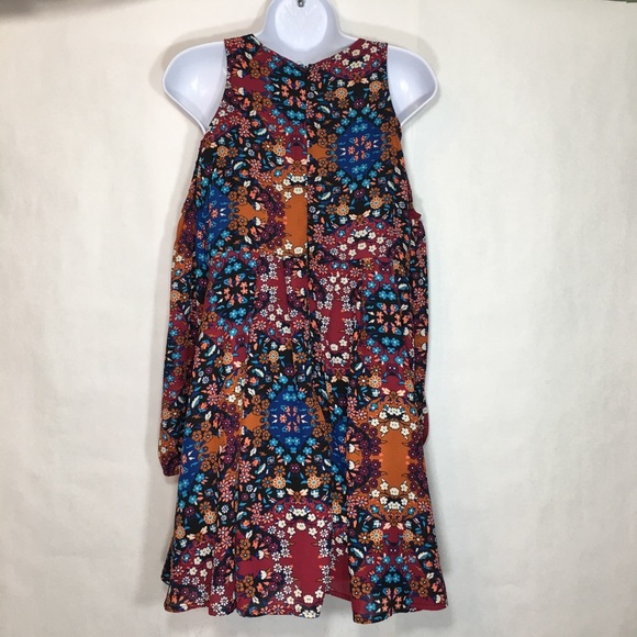 Romeo & Juliet Floral Cold Shoulder Mini Dress - Picture 2 of 6